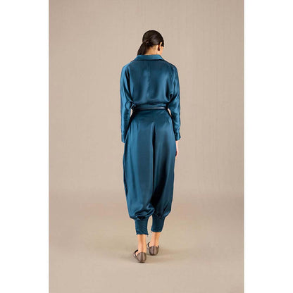 AMPM Blue Aarifa Shirt with Pant and Belt (Set of 3)
