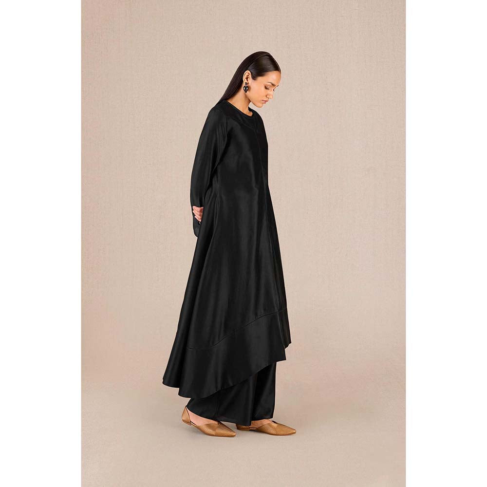 AMPM Abiha Black Printed Kurta with Palazzo and Dupatta (Set of 3)