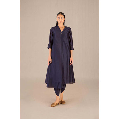AMPM Hidaya Navy Printed Kurta with Dhoti and Dupatta (Set of 3)