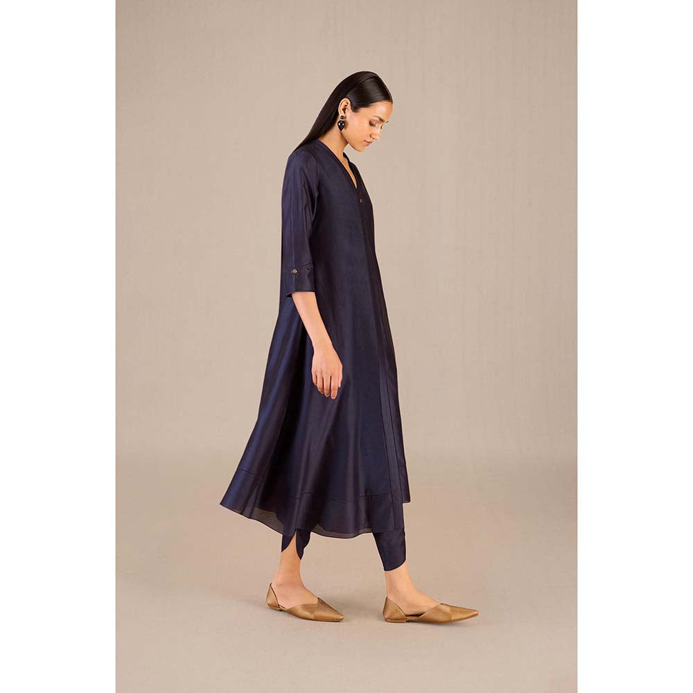 AMPM Hidaya Navy Printed Kurta with Dhoti and Dupatta (Set of 3)