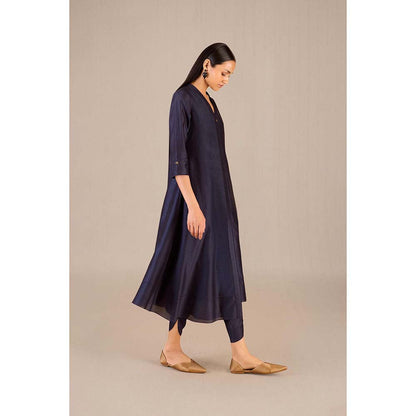 AMPM Hidaya Navy Printed Kurta with Dhoti and Dupatta (Set of 3)