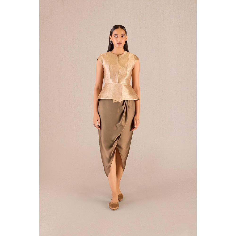 AMPM Abrah Gold Textured Top