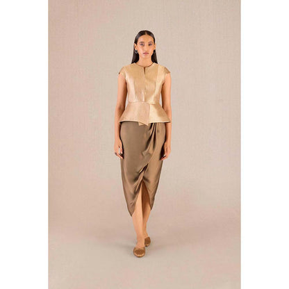 AMPM Abrah Gold Textured Top