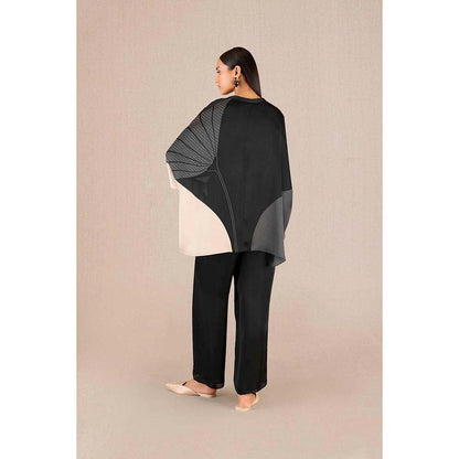 AMPM Black Iha Printed Shirt with Pant and Belt (Set of 3)