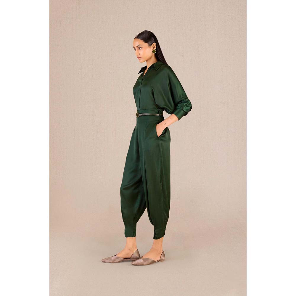AMPM Green Aarifa Solid Shirt with Pant and Belt (Set of 3)