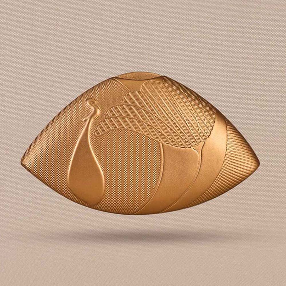 AMPM Ruya Gold Textured Clutch