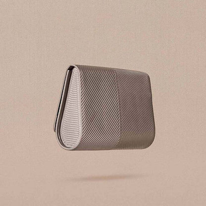 AMPM Zehra Silver Textured Clutch