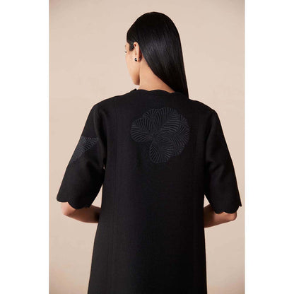 AMPM Black Arzu Jacket with Dress and Belt (Set of 3)