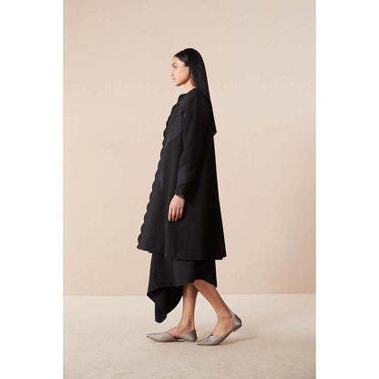 AMPM Black Arzu Jacket with Dress and Belt (Set of 3)