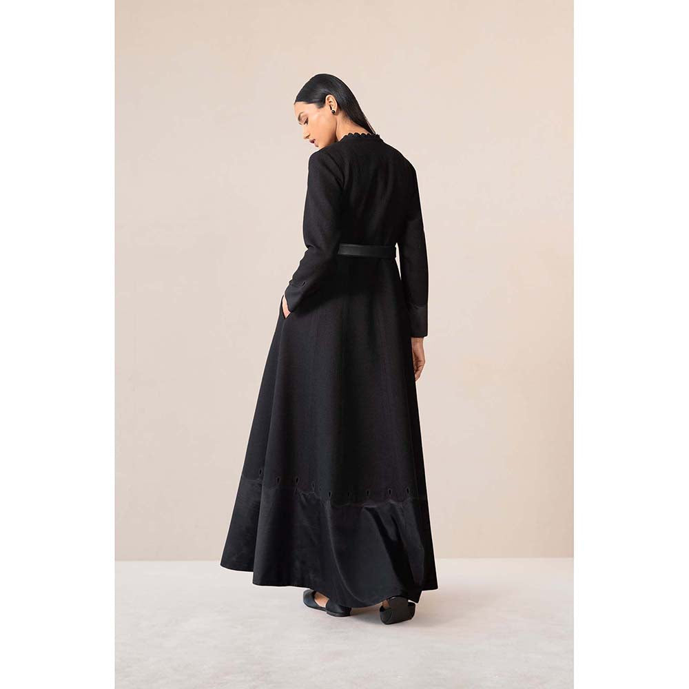 AMPM Black Veda Jacket with Inner, Pant and Belt (Set of 4)