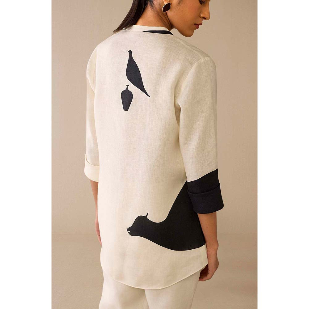 AMPM Ivory Dilbar Co-Ord (Set of 2)