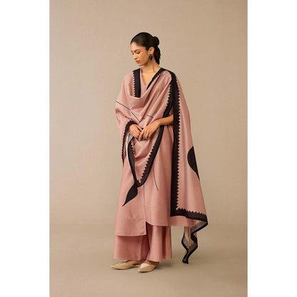 AMPM Pink Dilruba Kurta with Palazzo and Dupatta (Set of 3)