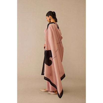 AMPM Pink Dilruba Kurta with Palazzo and Dupatta (Set of 3)
