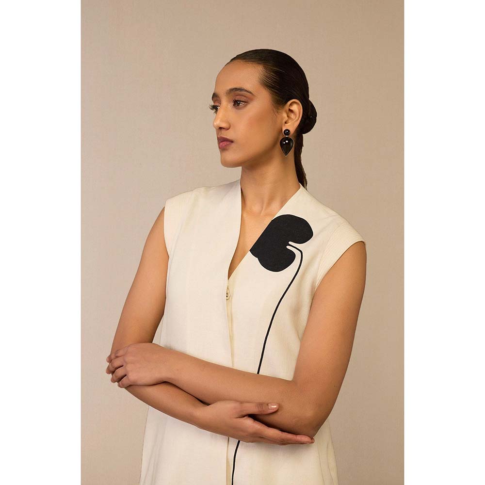 AMPM Ivory Dilshad Jacket with Palazzo (Set of 2)