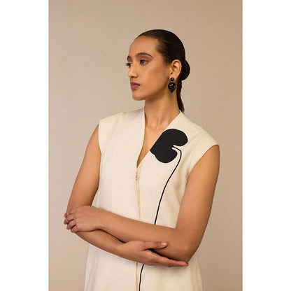 AMPM Ivory Dilshad Jacket with Palazzo (Set of 2)