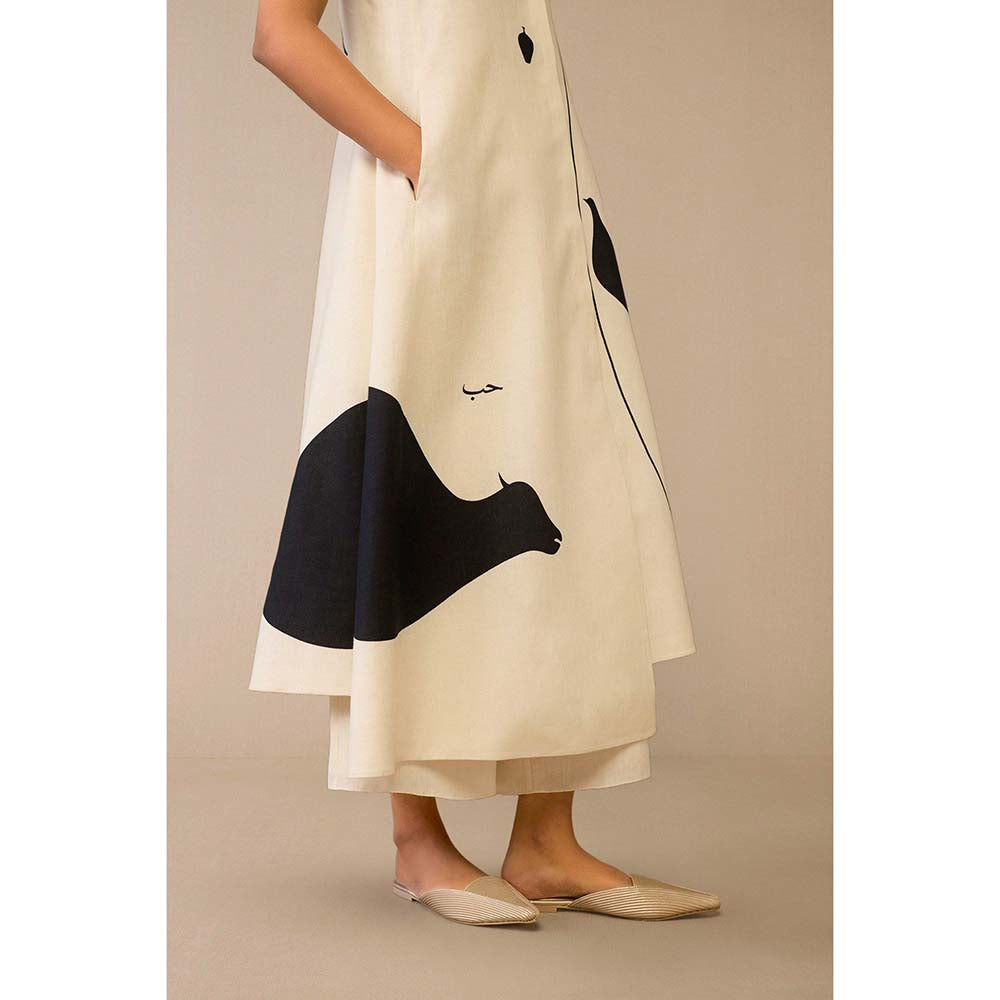 AMPM Ivory Dilshad Jacket with Palazzo (Set of 2)