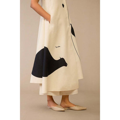 AMPM Ivory Dilshad Jacket with Palazzo (Set of 2)