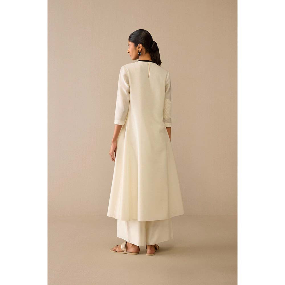 AMPM Ivory Dilkhush Kurta with Palazzo and Dupatta (Set of 3)