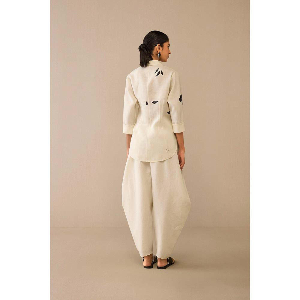 AMPM Ivory Dilara Shirt with Dhoti (Set of 2)