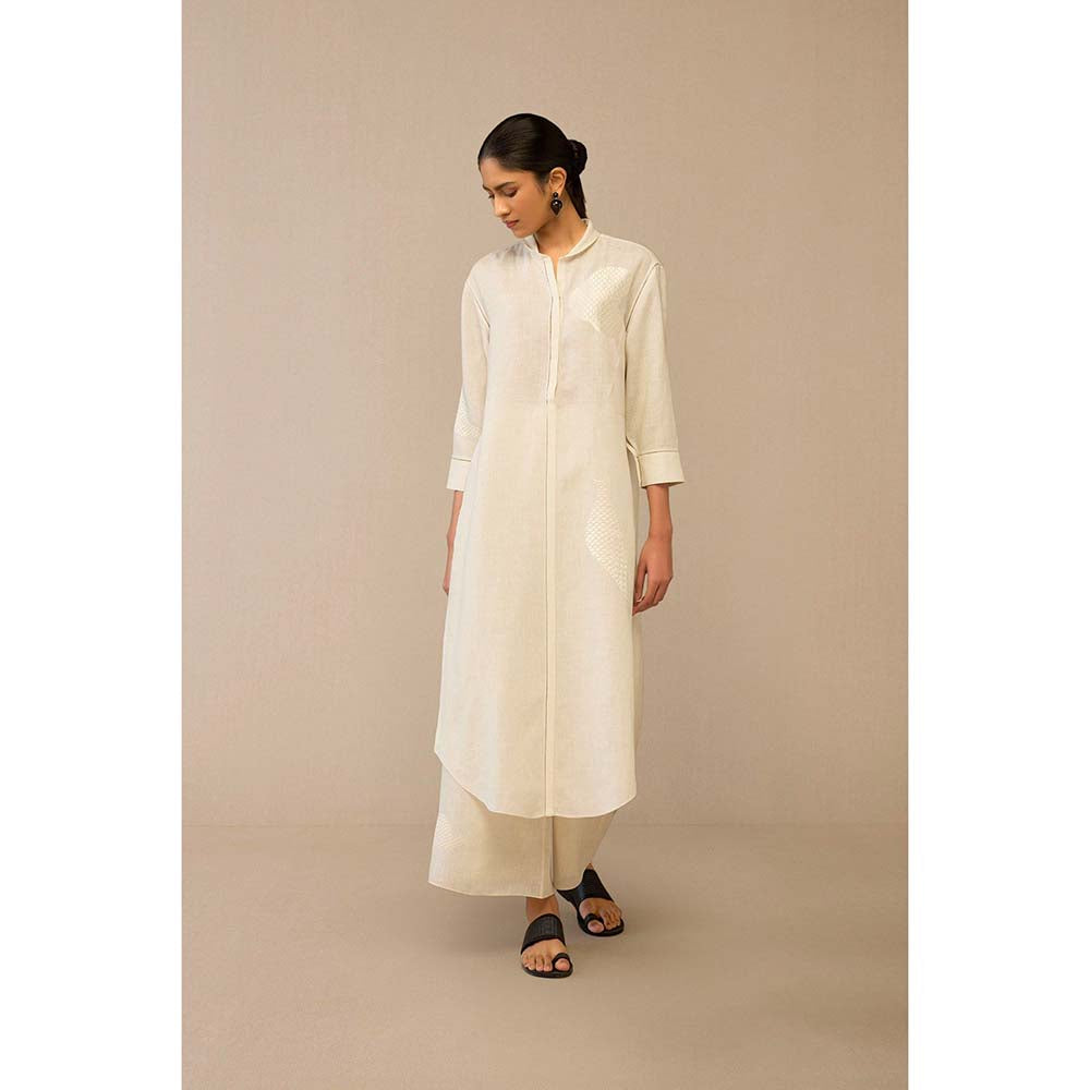 AMPM Ivory Dilafrooz Kurta with Palazzo (Set of 2)