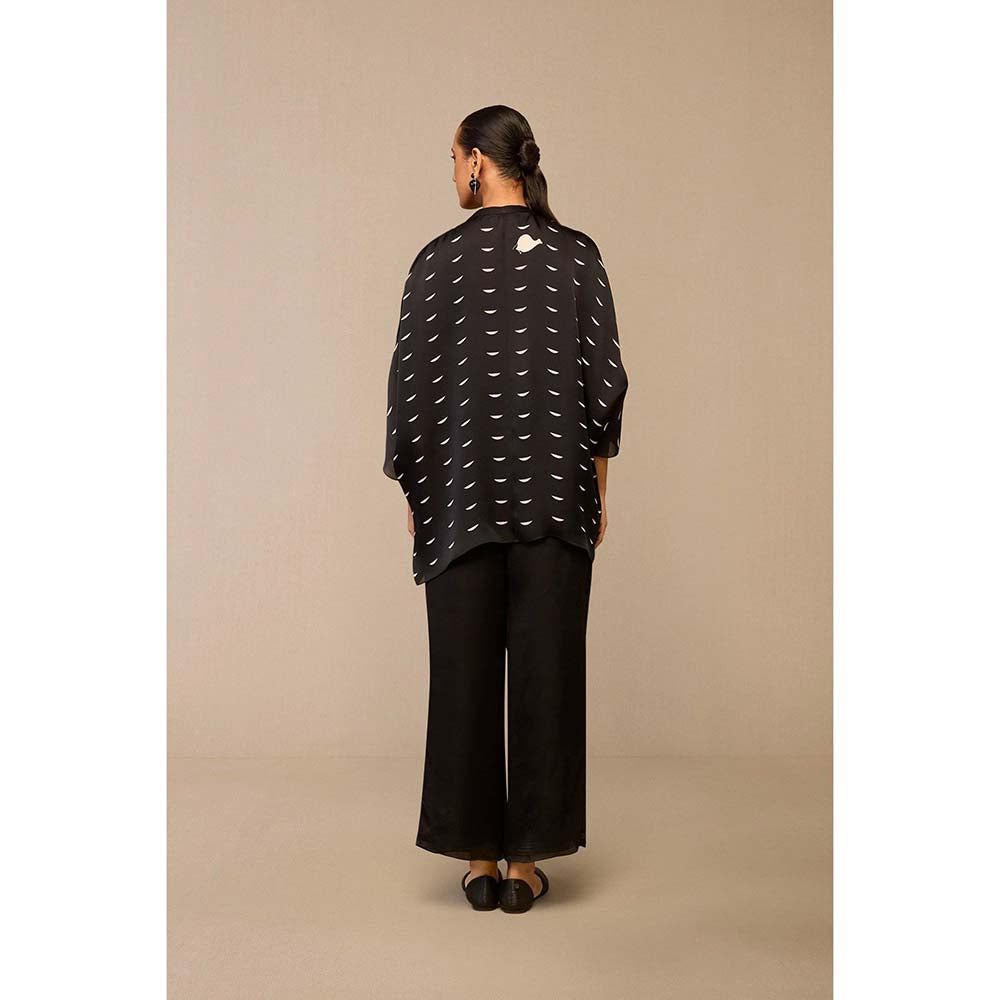 AMPM Black Dilsanjh Shirt with Palazzo and Belt (Set of 3)