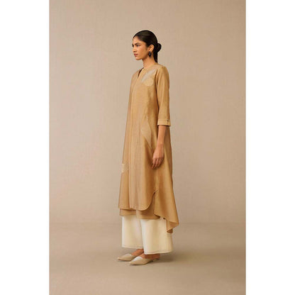 AMPM Beige Dilzan Jacket with Inner and Palazzo (Set of 3)