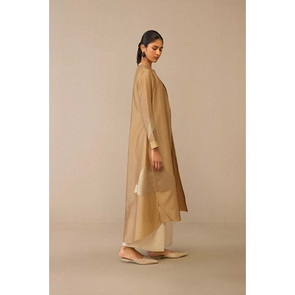 AMPM Beige Dilzan Jacket with Inner and Palazzo (Set of 3)