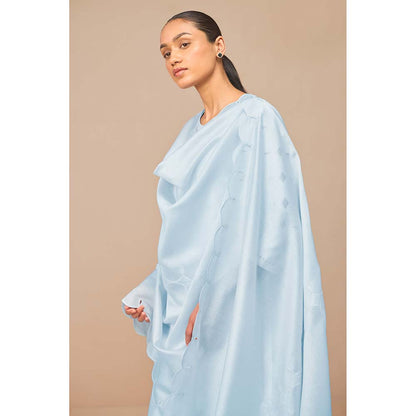 AMPM Svara Ice Blue Kurta with Palazzo and Dupatta (Set of 3)
