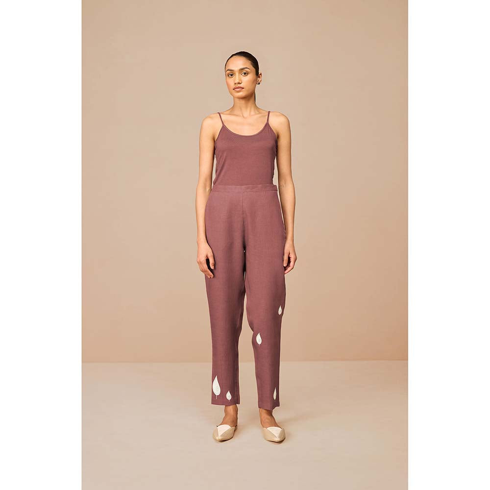 AMPM Mauve Dahlia Printed Co-Ord (Set of 3)
