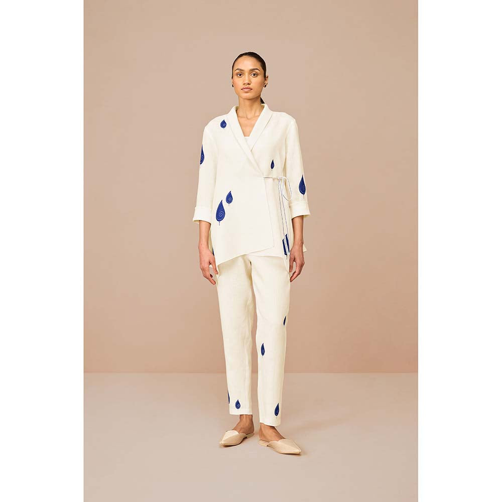 AMPM White Dahlia Printed Co-Ord (Set of 3)