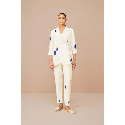 AMPM White Dahlia Printed Co-Ord (Set of 3)