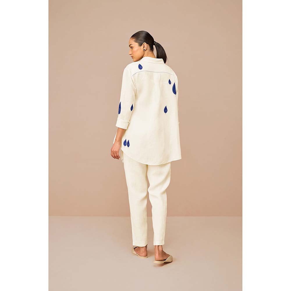 AMPM White Dahlia Printed Co-Ord (Set of 3)