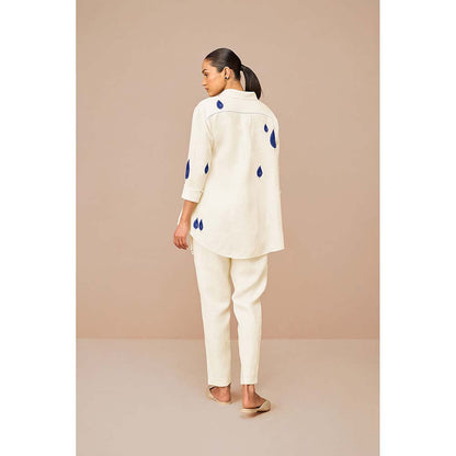AMPM White Dahlia Printed Co-Ord (Set of 3)