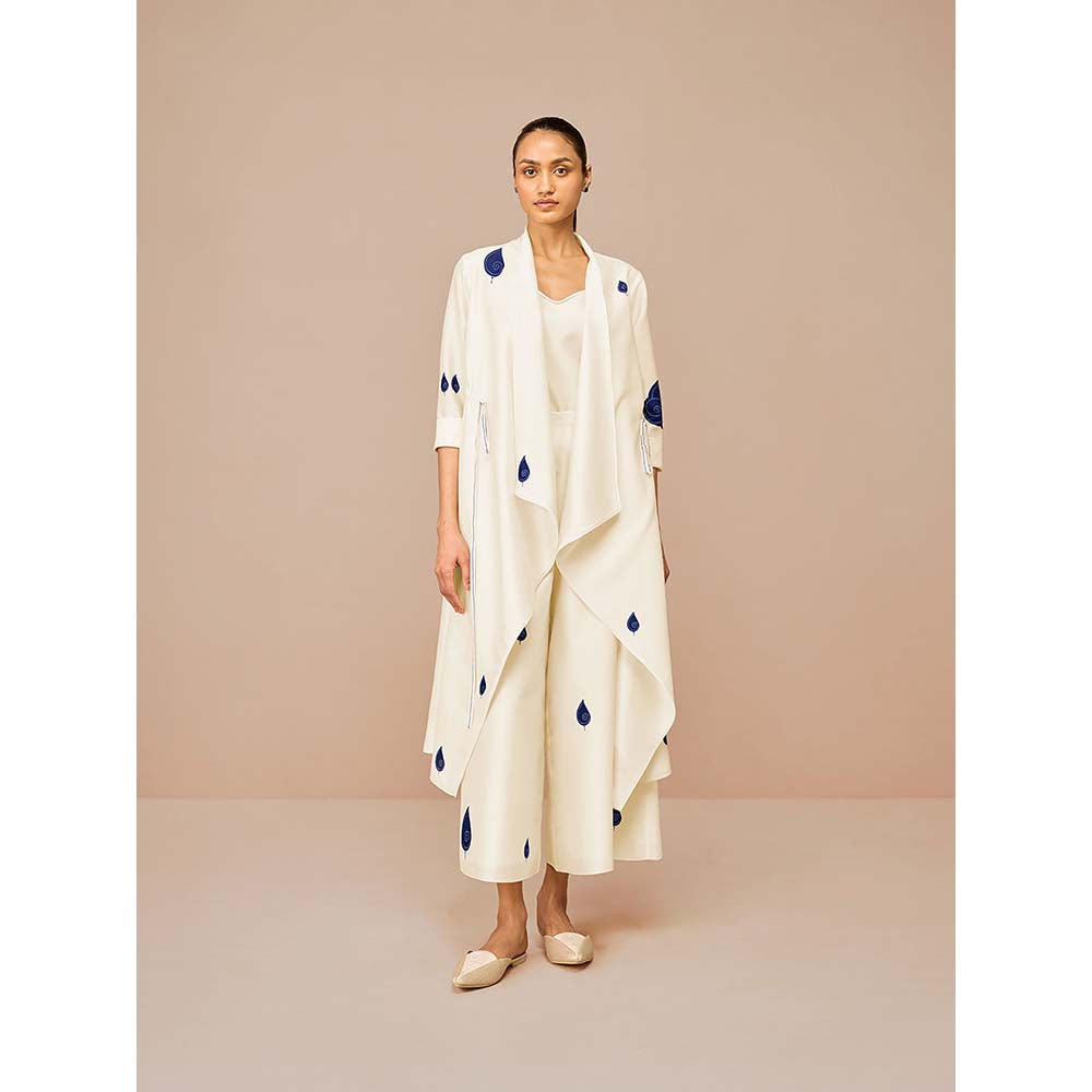 AMPM White Zinnia Printed Co-Ord (Set of 3)