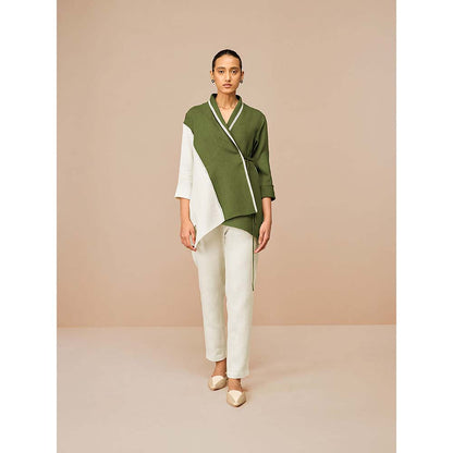 AMPM Olive Beia Colorblock Co-Ord (Set of 3)