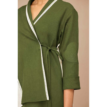 AMPM Olive Beia Colorblock Co-Ord (Set of 3)
