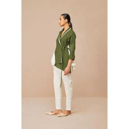 AMPM Olive Beia Colorblock Co-Ord (Set of 3)