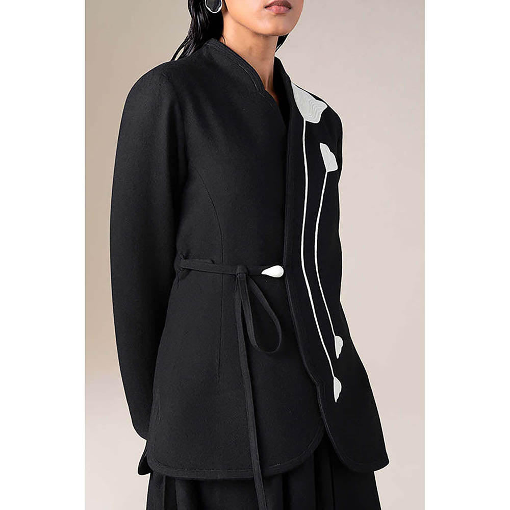 AMPM Women Black Wool Jacket