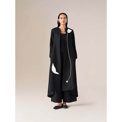AMPM Zahir Black Jacket with Top and Palazzo