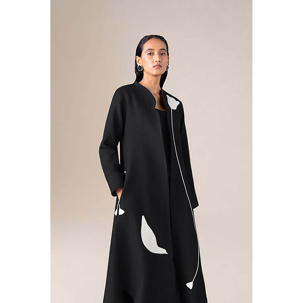 AMPM Zahir Black Jacket with Top and Palazzo