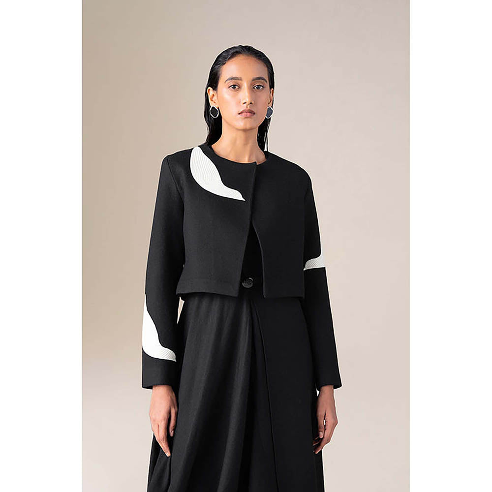 AMPM Women Black Wool Jacket