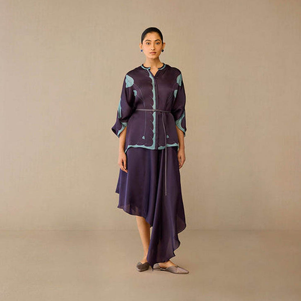 AMPM Refa Purple Shirt with Skirt and Belt