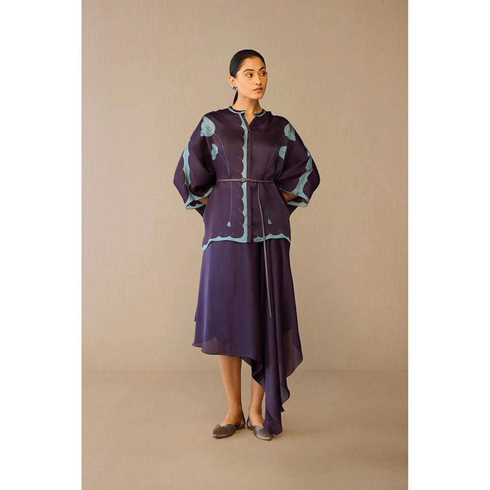 AMPM Refa Purple Shirt with Skirt and Belt