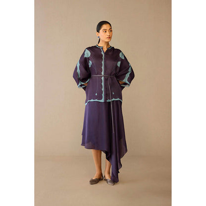 AMPM Refa Purple Shirt with Skirt and Belt