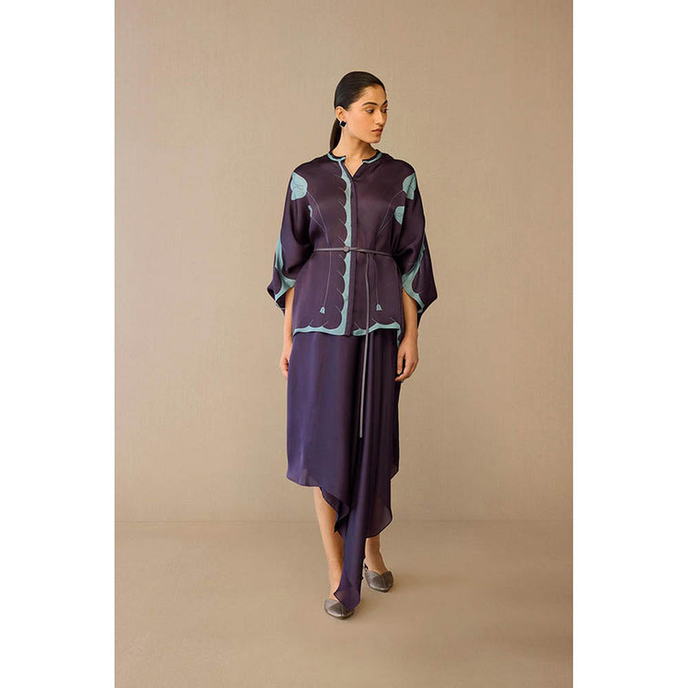 AMPM Refa Purple Shirt with Skirt and Belt