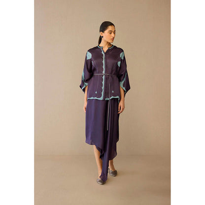 AMPM Refa Purple Shirt with Skirt and Belt