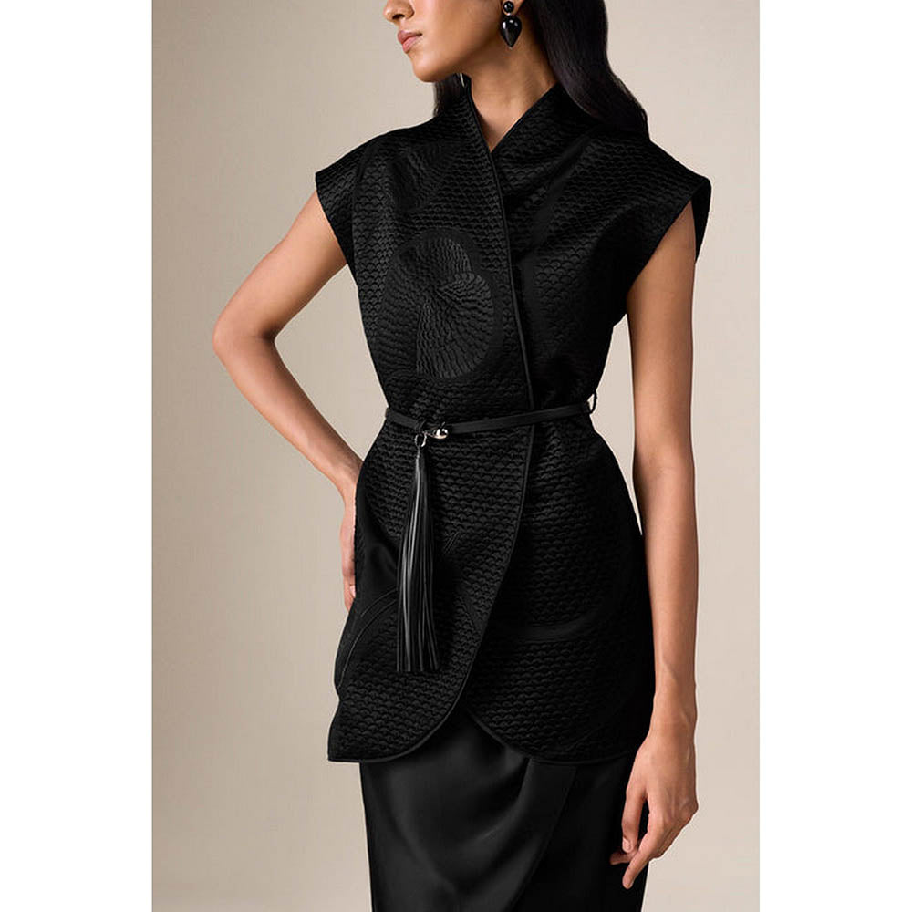 AMPM Selah Black Jacket with Skirt and Belt