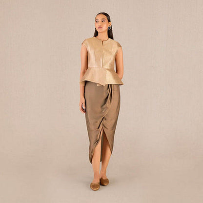 AMPM Abrah Gold Jacket and Skirt