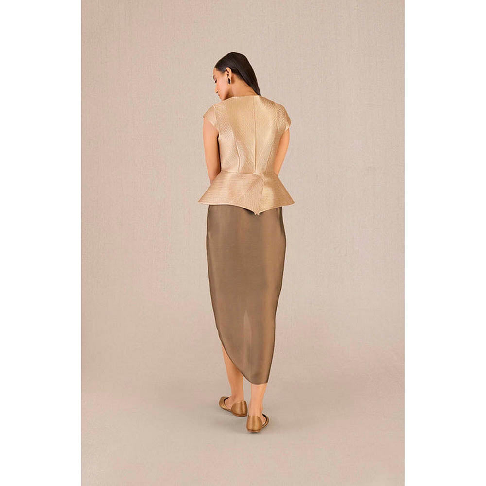 AMPM Abrah Gold Jacket and Skirt