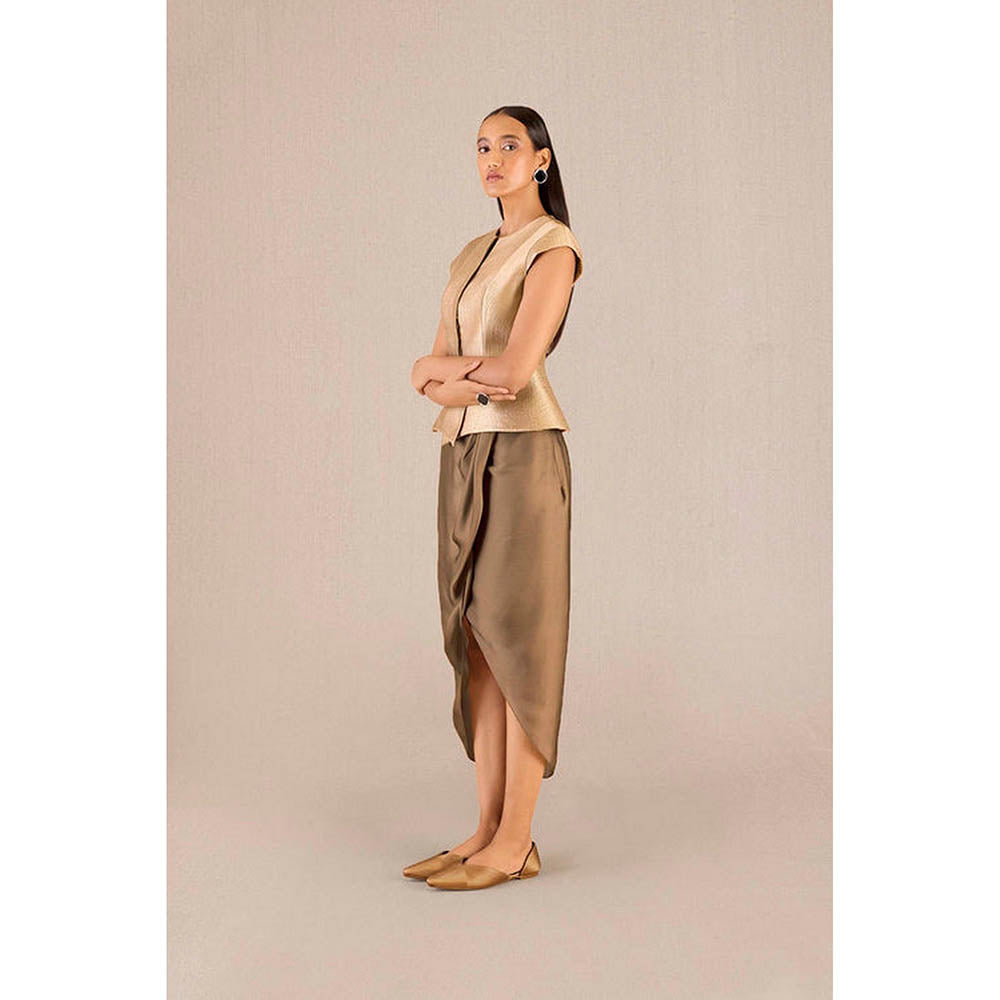 AMPM Abrah Gold Jacket and Skirt